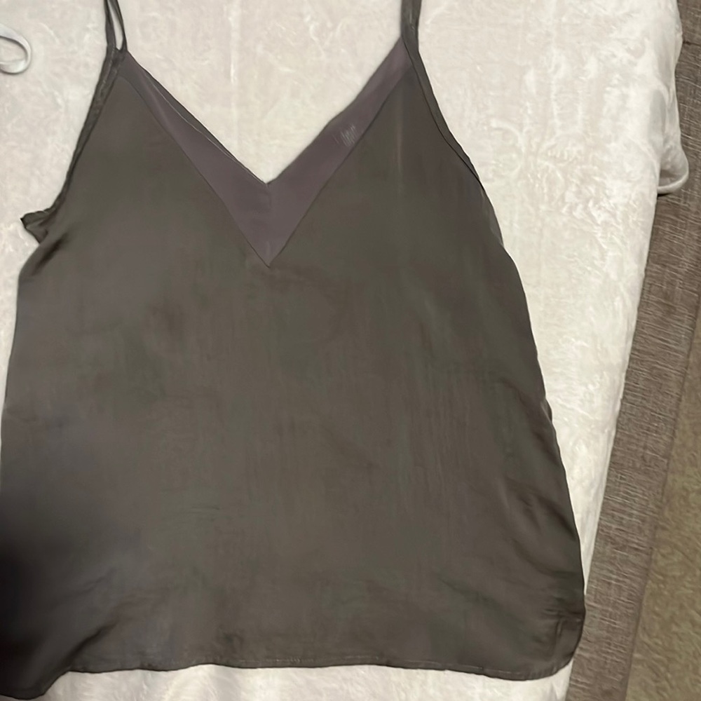 Grey silky top